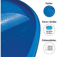 Solarplane, Solarfolie für Pool oval, Größe wählbar, 400 µm, Rand umsäumt 320 x 600 cm von Aqualux