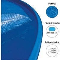 Solarplane, Solarfolie für Pool oval 550x360 cm, 300 µm von Aqualux