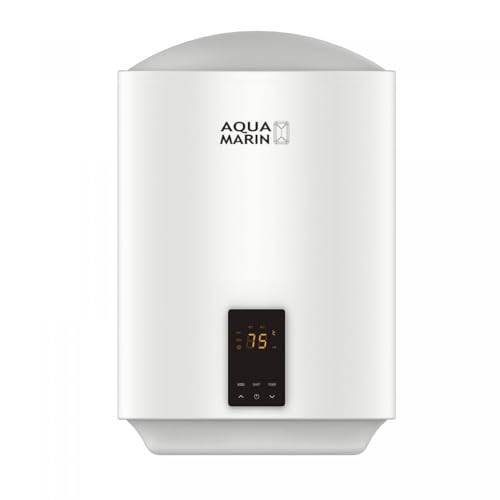 Aquamarin® Elektro SMART Warmwasserspeicher - 30 Liter, 2 kW, Wandhängend, Smart, EEK A, emaillierter Innenbehälter, Intelligent - Boiler, Warmwasserboiler, Elektrospeicher, Heizung, Speicher von Aquamarin