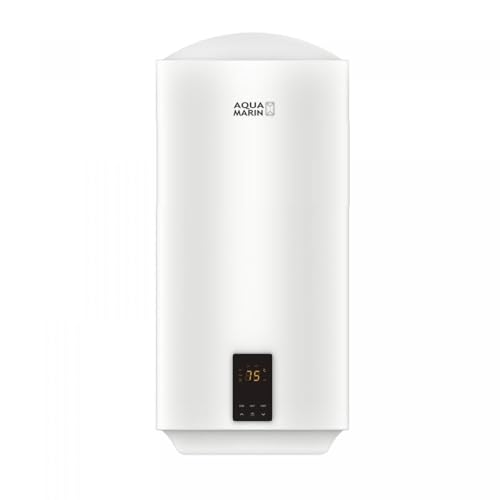 Aquamarin® Elektro SMART Warmwasserspeicher - 80 Liter, 2 kW, Wandhängend, Smart, EEK B, emaillierter Innenbehälter, Intelligent - Boiler, Warmwasserboiler, Elektrospeicher, Heizung, Speicher von Aquamarin