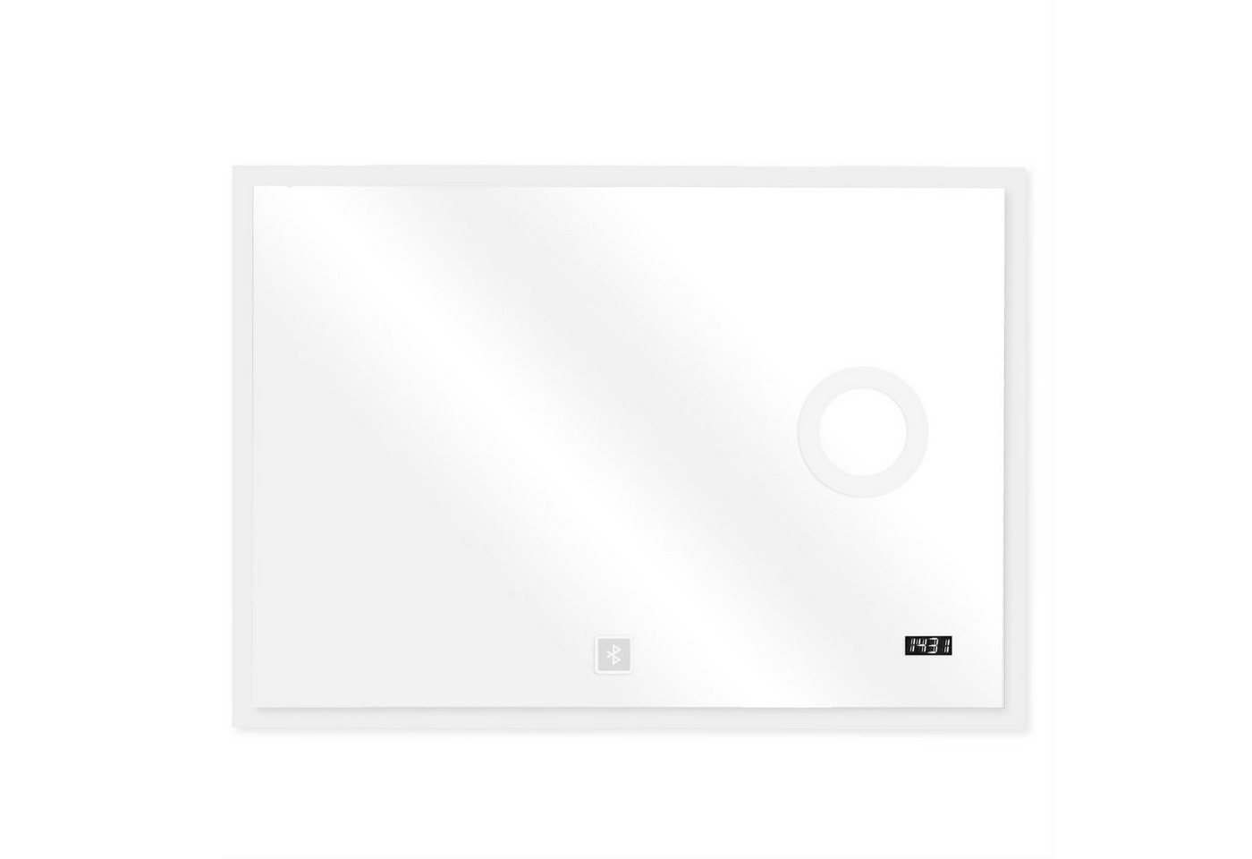 Aquamarin Badezimmerspiegelschrank Badspiegel mit LED - Touchschalter, Digitaluhr - Badezimmerspiegel Aquamarin Badezimmerspiegelschrank Badspiegel mit LED - Touchschalter, Digitaluhr - Badezimmerspiegel von Aquamarin