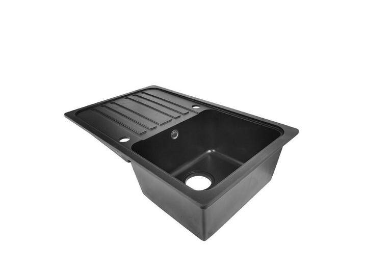 Aquamarin Granitspüle Spülbecken Granit Spüle Küchenspüle Einbauspüle mit Abtropffläche, schwarz, ohneHahn Aquamarin Granitspüle Spülbecken Granit Spüle Küchenspüle Einbauspüle mit Abtropffläche, schwarz, ohneHahn von Aquamarin