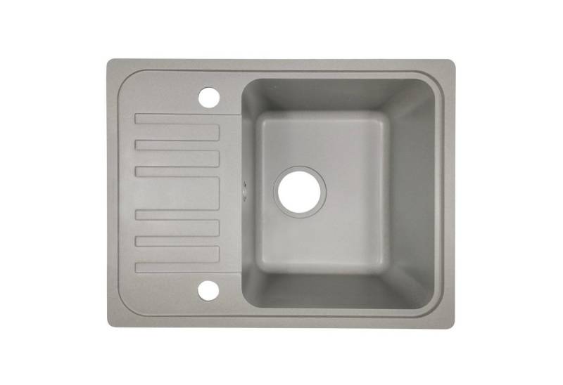 Aquamarin Granitspüle mit Abtropffläche, 56/45 cm von Aquamarin