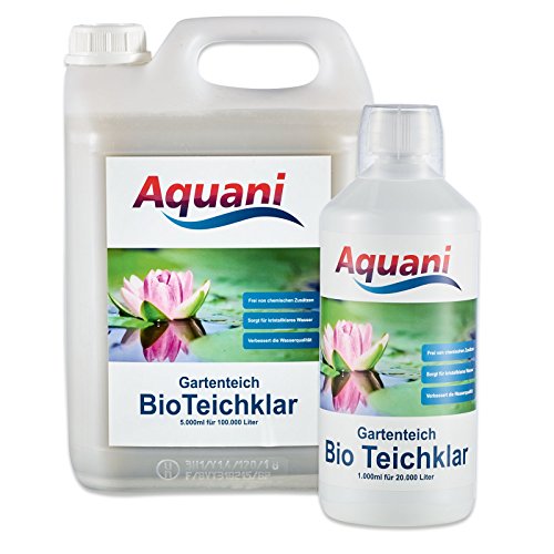 Aquani Bio Teichklar 1.000ml Gartenteich natürlicher Teichklärer für klares Wasser im Teich 100% natürliche Inhaltsstoffe effektive chemiefreie Teichpflege ideal für Koi und Schwimmteich von Aquani