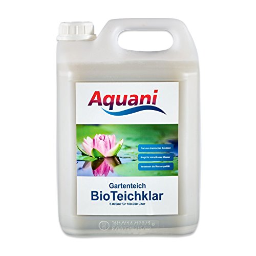 Aquani Bio Teichklar Gartenteich 5.000ml natürlicher Teichklärer für klares Wasser im Teich 100% natürliche Inhaltsstoffe effektive Teichpflege ohne chemische Zusätze ideal für Koi und Schwimmteich von Aquani