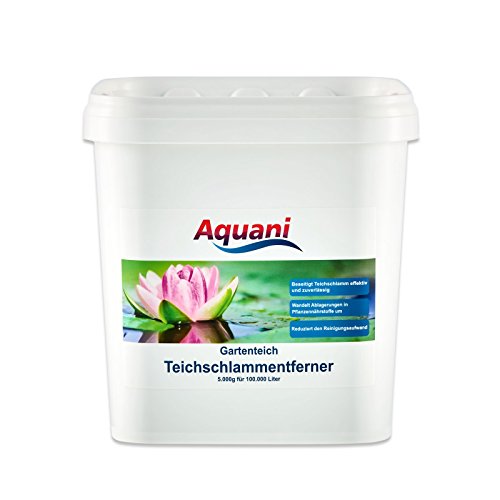 Aquani Teichschlammentferner Gartenteich 5.000g wirkt effektiv gegen Teichschlamm im Teich Macht Schlammsauger überflüssig geruchsfreie Teichpflege auch für Koi und Schwimmteich von Aquani