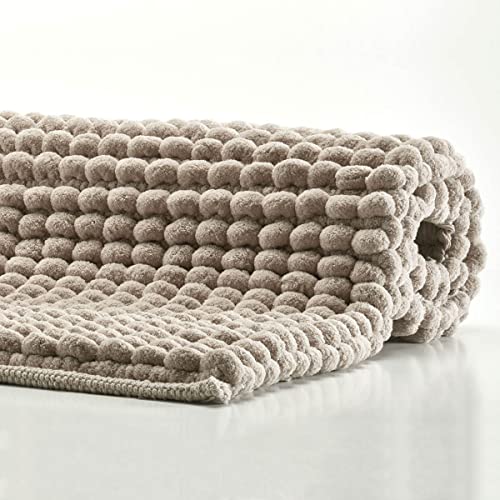 Aquanova Badematte Axel handgewebte Schlaufenstruktur (Linen, 60 x 100 cm) von Aquanova