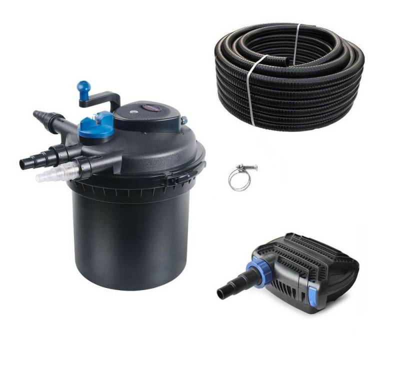 Aquaone Teichfilter Druckteichfilter Set CPF 5000 mit 10W Eco Pumpe 10m Schlauch Nr.19 Aquaone Teichfilter Druckteichfilter Set CPF 5000 mit 10W Eco Pumpe 10m Schlauch Nr.19 von Aquaone