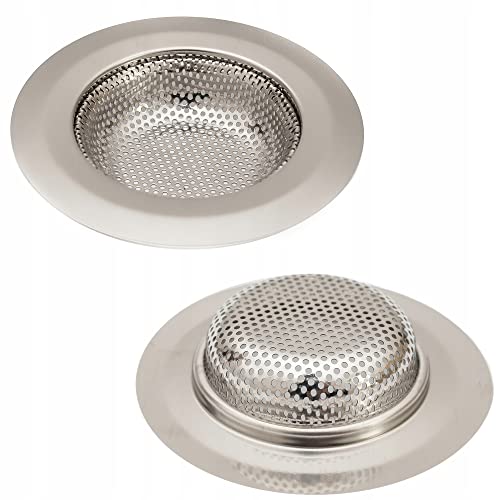 AquaParts Abflusssieb Chrom | 8cm/11,5cm | Haarsieb Dusche | Waschbecken Sieb Abfluss Spüle | Abfluss-Sieb Sink Strainer für Küche von Aquaparts