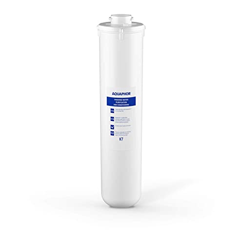 AQUAPHOR Ersatzfilter für Wasserfilter-System Crystal Eco, Eco H I Aktivkohle-Filter K7 antibakteriell I Filtert Schwermetalle, Eisen, Chlor, Mikroorganismen I mit Silber Ionen & AQUALEN Technologie von AQUAPHOR