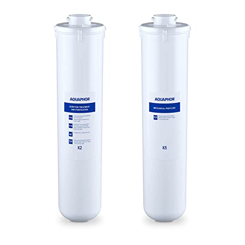 Aquaphor Osmosefilter, Umkehrosmose-Wasserfilter für Osmosegerät, Filtersystem RO-101S SMALL SERVICE (2 Stück, Sedimente + Aktivkohleblock, für RO-203 & RO-101S Morion) von Aquaphor