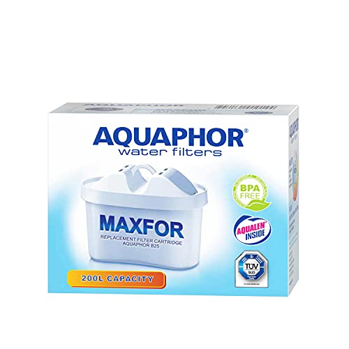 3 x Wasserfilter- Wechselkartusche Maxfor (B100-25) von Aquaphor. Ersetzt Filterkartusche MAXTRA®* von BRITA ®*. Kompatibel mit Wasserfilterkannen " Time", "Ametist", "Onyx" von Aquaphor. von AQUAPHOR