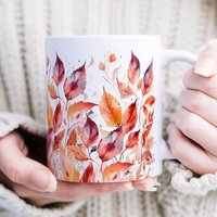 Herbst Tasse Personalisiert - Aquarell Herbstblätter Mit Spruch Oder Ohne Geschenkidee Herbstliebhaber Individuelles Herbstgeschenk Herbst Tasse Personalisiert - Aquarell Herbstblätter Mit Spruch Oder Ohne Geschenkidee Herbstliebhaber Individuelles Herbstgeschenk von AquarellMugs