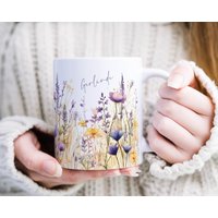 Keramik Tasse Personalisiert Tassen Personalisierte Freundin Blumen Geschenke Für Frauen Beste von AquarellMugs