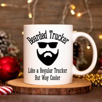 Bärtige Trucker Becher Geschenke Für Truck Fahrer Papa Trucking Geschenk Abschleppwagen Mann von AquariansDream