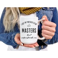 Personalisierte Masters Abschlussgeschenk Lustige Abschlussbecher Custom Grad Becher Geschenk Lustiges Degree von AquariansDream