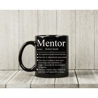 Personalisierter Name Becher Geschenk Für Mentor Danke Individuelles Wertschätzung Ruhestand Dankeschön von AquariansDream