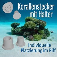 Korallenstecker Plug Stecker Halter Riff Einfaches Versetzen Umbauen Korallen Befestigen Riffaufbau Fragmentieren Riffstecker Ablegersteine von AquariumDream