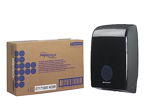 Aquarius Spender für Papierhandtücher 7171 – 1 x Papiertuchspender, schwarz von KIMBERLY-CLARK