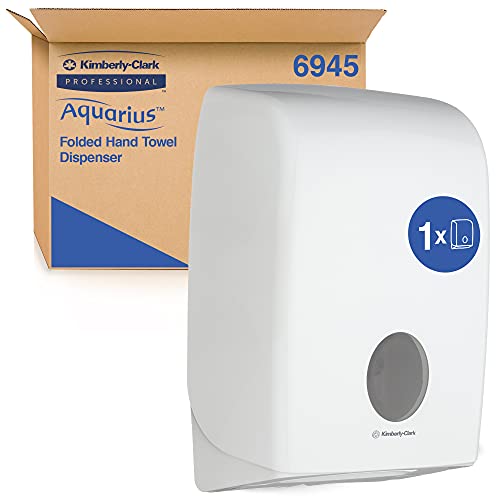 Aquarius Spender für Papierhandtücher 6945 – 1 x Papierhandtuchspender, weiß von Kimberly-Clark Professional