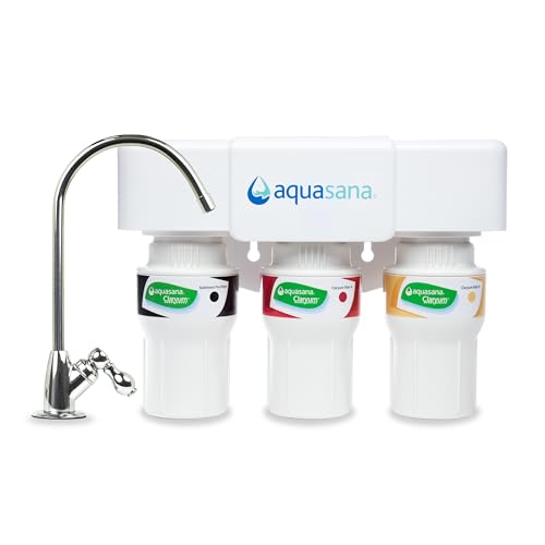 Aquasana AQ-5300.56 3-stufiges Wasserfiltersystem unter der Spüle, Claryum-Filtration, Chlors Filtert 99% Chloramin, Chrome Aquasana AQ-5300.56 3-stufiges Wasserfiltersystem unter der Spüle, Claryum-Filtration, Chlors Filtert 99% Chloramin, Chrome von Aquasana