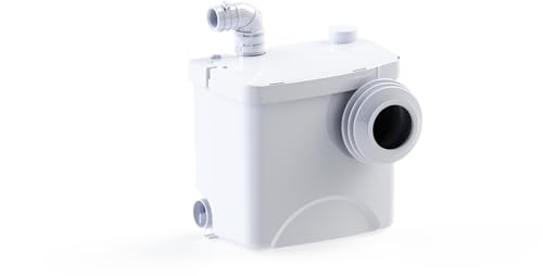 Aquasani Eco – WC-Häcksler, anpassbar, 1 Eingang für WC und 1 Eingang für Waschbecken oder Bidet oder Dusche, einfache Installation, Motor 470 W, Hubhöhe 4 m, vertikal oder 50 m horizontal, kompakt von Aquasani