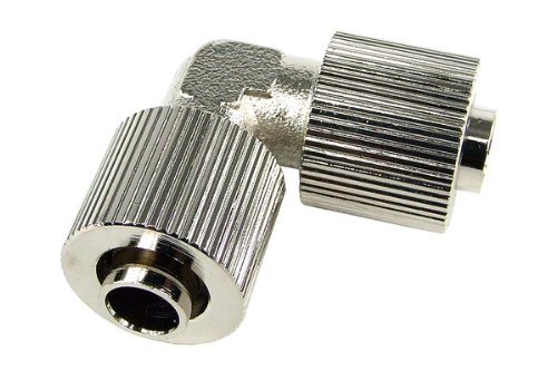 10/8mm L Schlauchverbinder - kompakt - silber nickel von Aquatuning