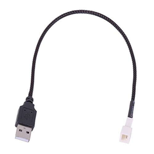 Phobya Adapter USB (5V) Extern auf 3Pin Lüfter 30cm - Schwarz Kabel Lüfterkabel und Adapter von Phobya
