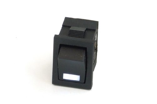 Phobya Wippschalter Eckig - LED weiß - 1-polig AN/AUS schwarz (3pin) Wasserkühlung Überwachung von Phobya