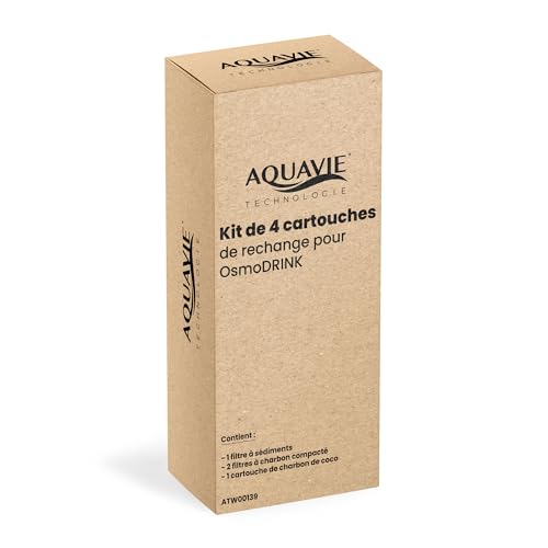 Aquavie Technologie - Set mit 4 Ersatzkartuschen für OsmoDRINK Wasserreinigungssystem von Aquavie Technologie