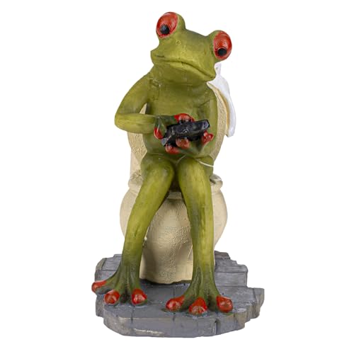 Aquavie - Fun Frosch WC - Dekoration für Aquarium - 10x8x12cm von Aquavie Technologie