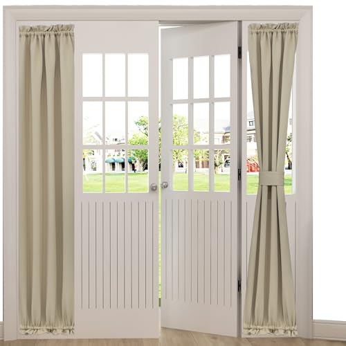 Aquazolax Glasschiebetür-Vorhang – Solide Verdunkelungsvorhänge Draperie 63 x 183 cm für französische Türen – 1 Panel, helles Saga-Beige Aquazolax Glasschiebetür-Vorhang – Solide Verdunkelungsvorhänge Draperie 63 x 183 cm für französische Türen – 1 Panel, helles Saga-Beige von Aquazolax