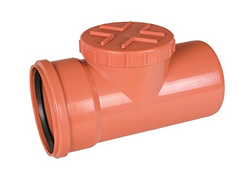 Aquer Reinigungsrohr Revisionsöffnung DN160/150, Polypropylen, Orange, 1 Stück von Aquer