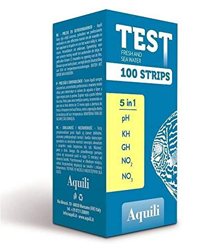 Aquili TST034 Test Strips 5 in 1, Ph Gh kg No2 No3, 100 Strips von Aquili