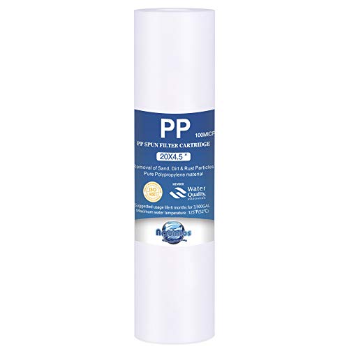 20 Zoll BIG Blue Jumbo Polypropylen Sedimenfilter Sandfilter Vorfilter Partikelfilter Brunnenfilter Ersatzfilter PP BB20 20 x 4,5 Zoll 100 Mikron von Aquintos Wasseraufbereitung
