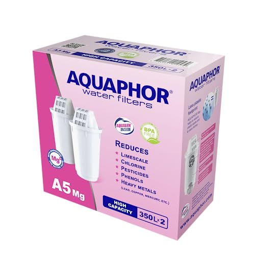 AQUAPHOR A5 Mg Aqualen + Magnesium Ersatzwasserfilter Ersatzfilter Wasserfilter-Kartusche 2 Stück für Provence, Prestige, Atlant, Arctic und Smile Tischwasserfilter von Aquintos Wasseraufbereitung