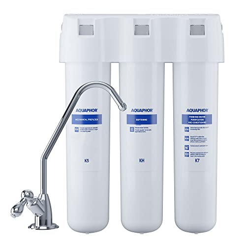 AQUAPHOR Crystal HA TRIO Trinkwasserfilter mit 1 Wege Wasserhahn Wasserenthärter mit Keimsperre Mikrofiltration bis 0,8 Mikrometer von Aquintos Wasseraufbereitung