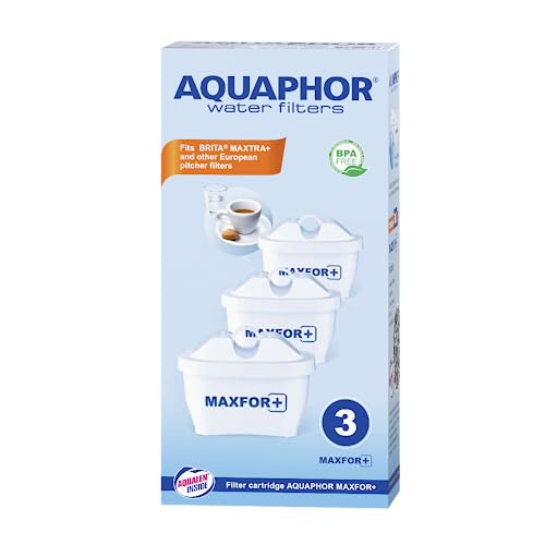 AQUAPHOR MAXPHOR+ MAXFOR+ Ersatzfilter Wasserfilter-Kartusche Filterkartusche 3er Pack für AQUAPHOR Time, Armethyst, Jasper, Onyx, Compact von Aquintos Wasseraufbereitung
