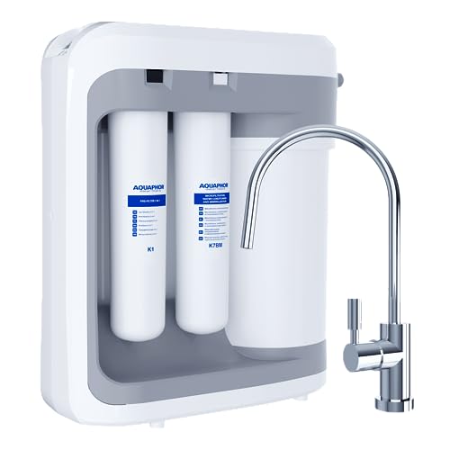 AQUAPHOR RO-202S Umkehrosmoseanlage - Reverse Osmosis System für 380 Liter am Tag mit Keimsperre und Mineralisierung - 5 Liter Wasserspeicher und 1 Wege Entnahmehahn AQUAPHOR RO-202S Umkehrosmoseanlage - Reverse Osmosis System für 380 Liter am Tag mit Keimsperre und Mineralisierung - 5 Liter Wasserspeicher und 1 Wege Entnahmehahn von Aquintos Wasseraufbereitung