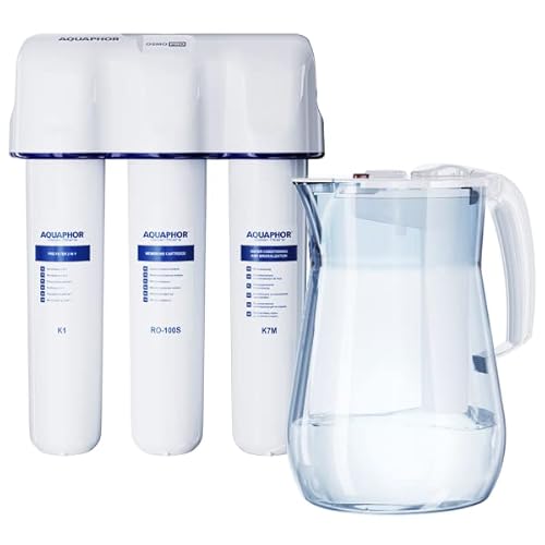 AQUAPHOR RO-312S PRO Umkehrosmoseanlage + 2,5 Liter Wasserkrug mit Schwimmerschalter von Aquintos Wasseraufbereitung