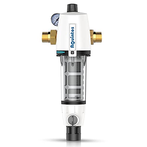 Aquintos RDX Vorfilter - Rückspülfilter - Hauswasserstation mit Druckminderer 1 Zoll / DN25 Hauswasserfilter - rückspülbar von Aquintos Wasseraufbereitung