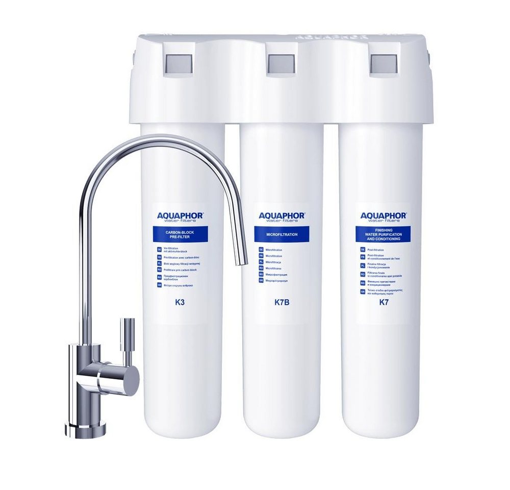 Aquintos Wasseraufbereitung Untertisch-Trinkwassersystem Crystal ECO TRIO Aktivkohle Trinkwasserfilter von Aquintos Wasseraufbereitung
