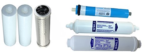 Ersatzfiltersatz (5 Filter + 1 Membrane) für 6 stufige Osmoseanlagen von Aquintos-Wasseraufbereitung