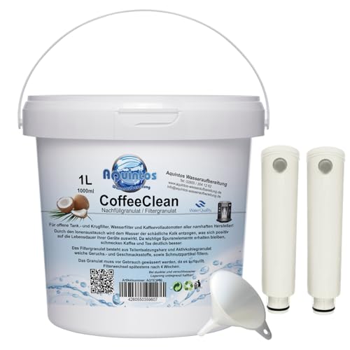 Filter Nachfüll Granulat Filtergranulat für DeLonghi ECAM ETAM ESAM BOC EC DLSC002 SER3017 Kaffeevollauotmaten von Aquintos Wasseraufbereitung