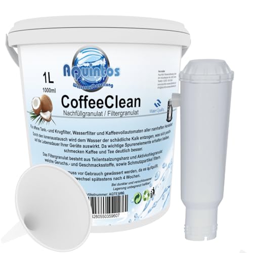 Filtergranulat Wasserfilter F088 Ersatz für KRUPS F088 Filterkartusche - ReFill Schraubfilter - Nachfüllset von Aquintos passend für KRUPS (1 Liter) von Aquintos Wasseraufbereitung