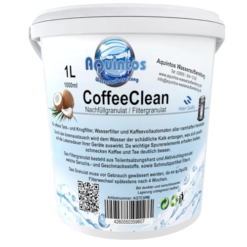 Filtergranulat für Kaffeevollautomaten & Bügelsationen - Filter Granulat (1 Liter Coffee Clean) von Aquintos Wasseraufbereitung