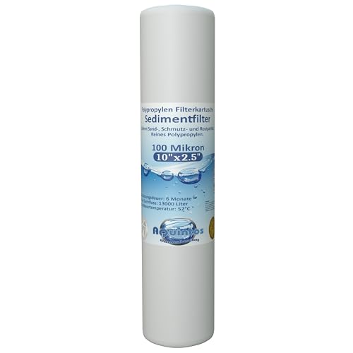 Polypropylen Wasserfilter Sedimentfilter Partikelfilter 5 Zoll • 10 Zoll • 20 Zoll 1µ • 5µ • 10µ • 25µ • 50µ • 100µ (10 Zoll 100µ) von Aquintos Wasseraufbereitung
