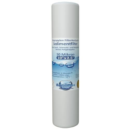 Polypropylen Wasserfilter Sedimentfilter Partikelfilter 5 Zoll • 10 Zoll • 20 Zoll 1µ • 5µ • 10µ • 25µ • 50µ • 100µ (10 Zoll 50µ) von Aquintos Wasseraufbereitung