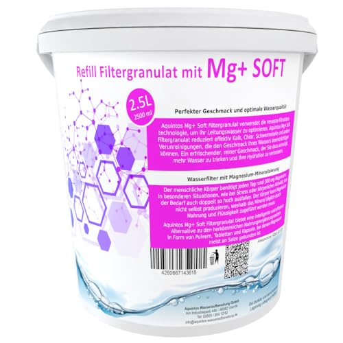 ReFill Filtergranulat mit Mg+ Ersatz für BWT Magnesium Mineralized und Aarke Enriched Mg+ Soft Filtergranulat von Aquintos (2,5L MG+SOFT) von Aquintos Wasseraufbereitung
