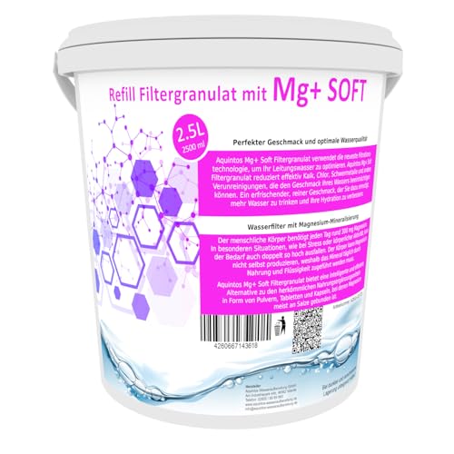 ReFill Filtergranulat mit Mg+ Ersatz für BWT Magnesium Mineralized und Aarke Enriched Mg+ Soft Filtergranulat von Aquintos (2,5L MG+SOFT) von Aquintos Wasseraufbereitung